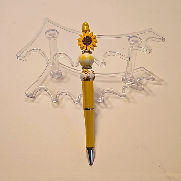 Hand Crafted beaded pens Set of 3 holiday motif handmade halloween fall floral - Picture 5 of 17